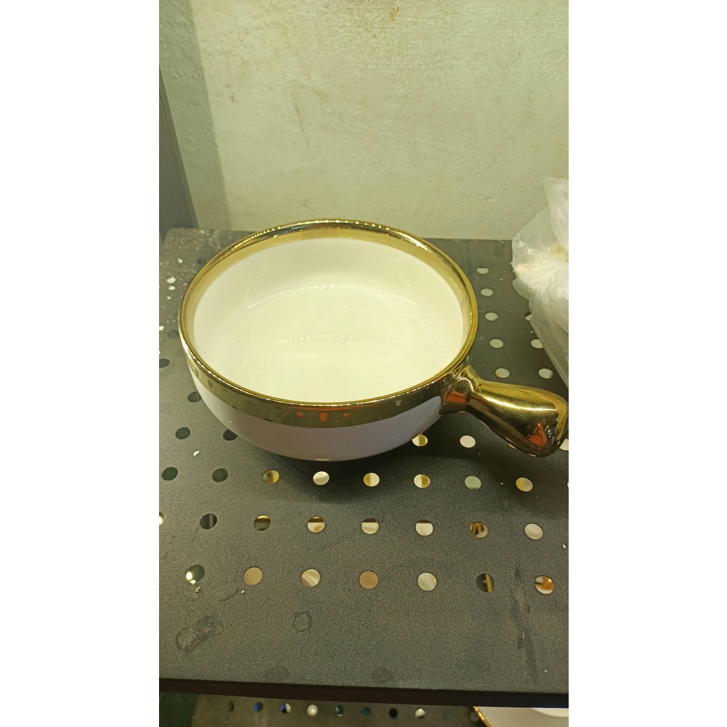 Bát sứ có tay cầm dùng được lò vi sóng, lò nướng - Thố Sứ Cao Cấp Đường Kính 15cm Hàng Loại 1