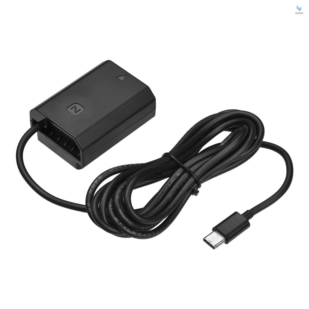 Đầu nối pin Andoer DC Type-C USB-C NP-FZ100 cho máy ảnh Sony Alpha Alpha A6600 A7C A7III A7S III A7RIII A7R IV A9 A9 II