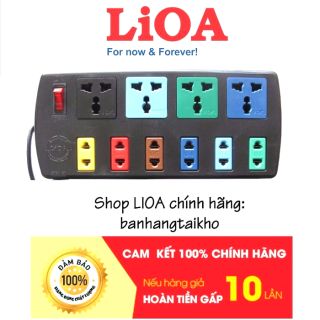 Ổ cắm điện lioa, 10 lỗ cắm, có công tắc, ~2000w, dây dài 3m/5m, mã: 4dn6s