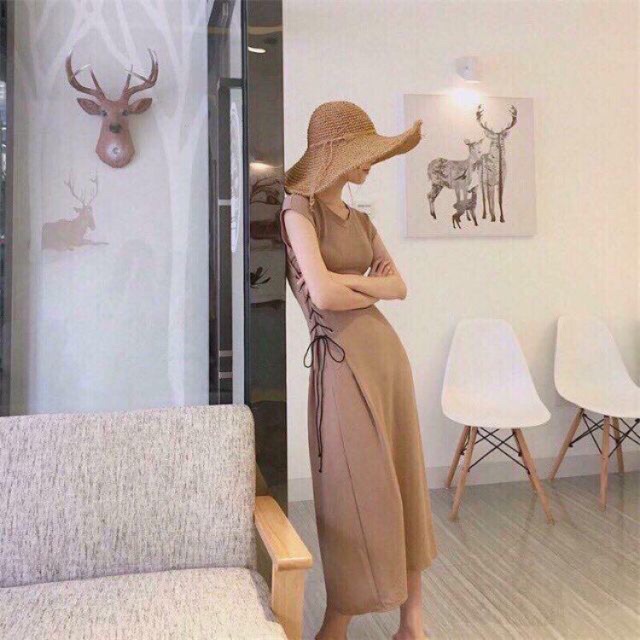 Đầm xoè rút eo