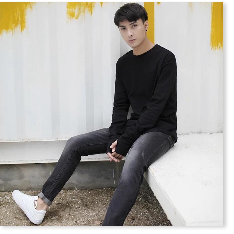 [FREE SHIP TOÀN QUỐC] ÁO THUN COTTON NAM TRƠN TAY DÀI XỎ NGÓN LAI BẦU FORM RỘNG CỰC CHẤT SHOP LV