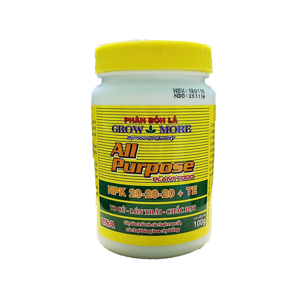 [Có bảo hành]phân bón lá growmore 20 20 20 hàng chính hãng dạng bột siêu hiệu quả giai đoạn cây trưởng thành