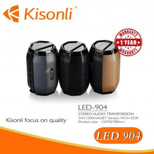 Loa Kisonli Bluetooth 904 - LED RGB