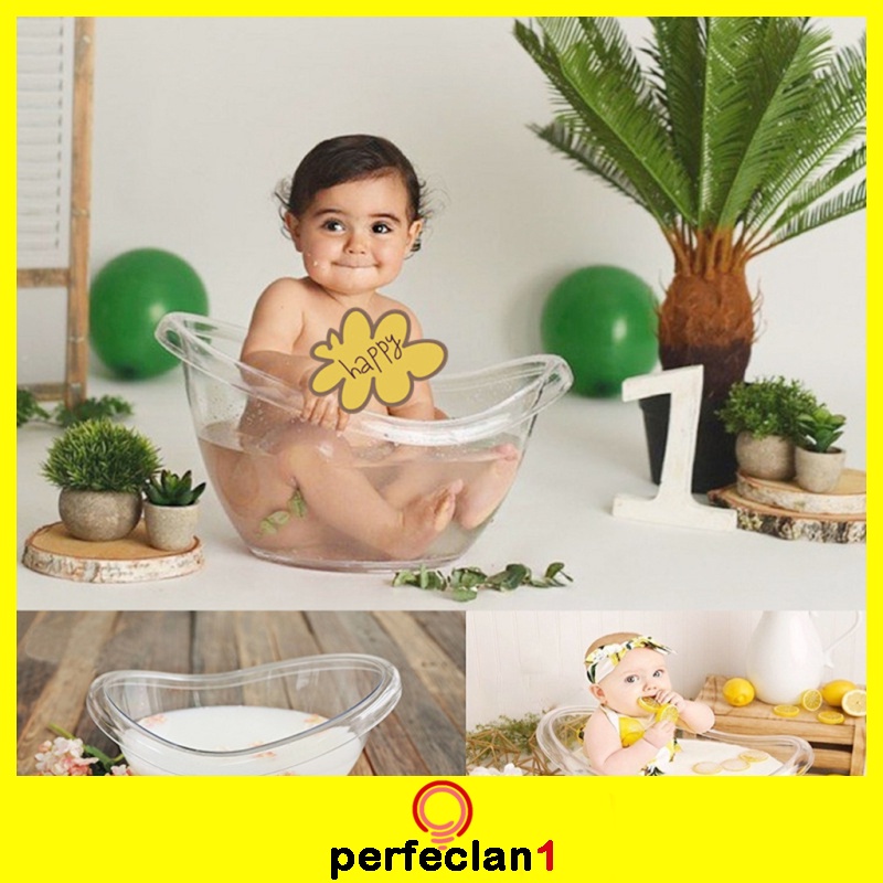 1 Bồn Tắm Trong Suốt Dễ Thương Dùng Làm Đạo Cụ Chụp Ảnh Cho Bé Sơ Sinh Perfeclan1