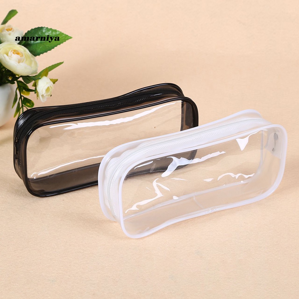 Túi Đựng Bút Bằng Pvc Trong Suốt Có Khóa Kéo Tiện Dụng