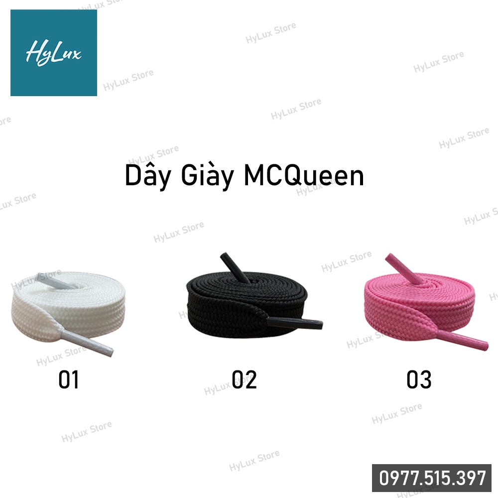 Dây giày Mc Queen bản to 3 màu loại xịn