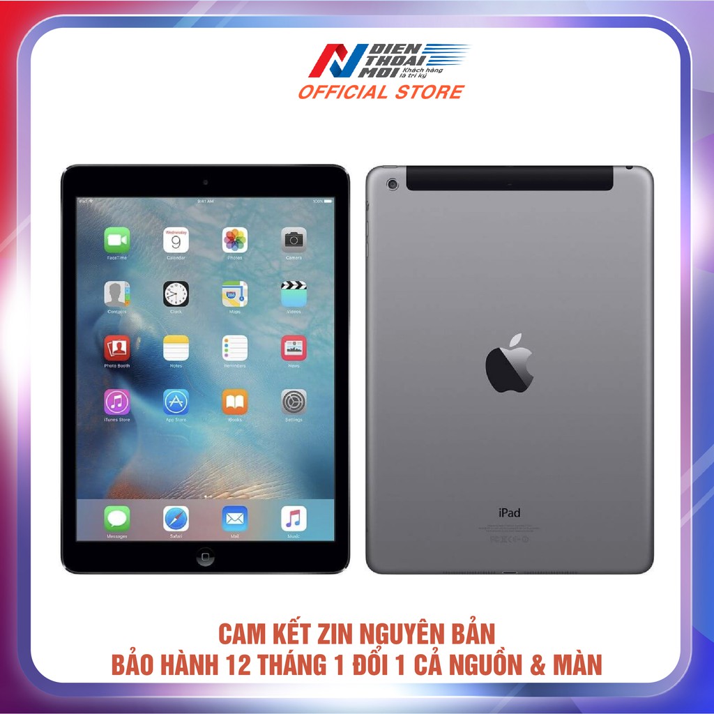 Máy tính bảng iPad Air 1 cũ bản 4G + Wifi - Đẹp như mới - Bảo hành 12 tháng