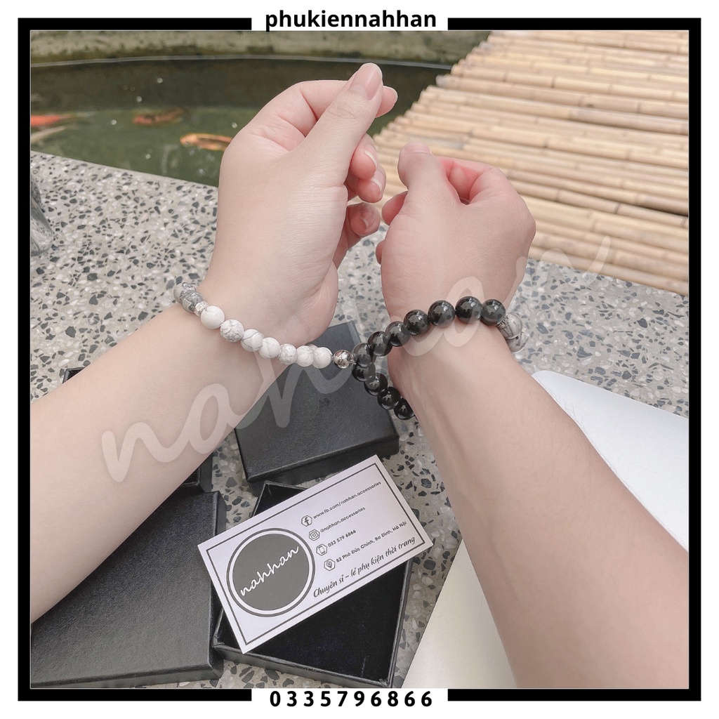 Vòng tay đôi MSCB09 , lắc tay nam nữ , 100% tự nhiên kết hạt sáng bóng thanh lịch và đơn giản , phukiennahhan | BigBuy360 - bigbuy360.vn