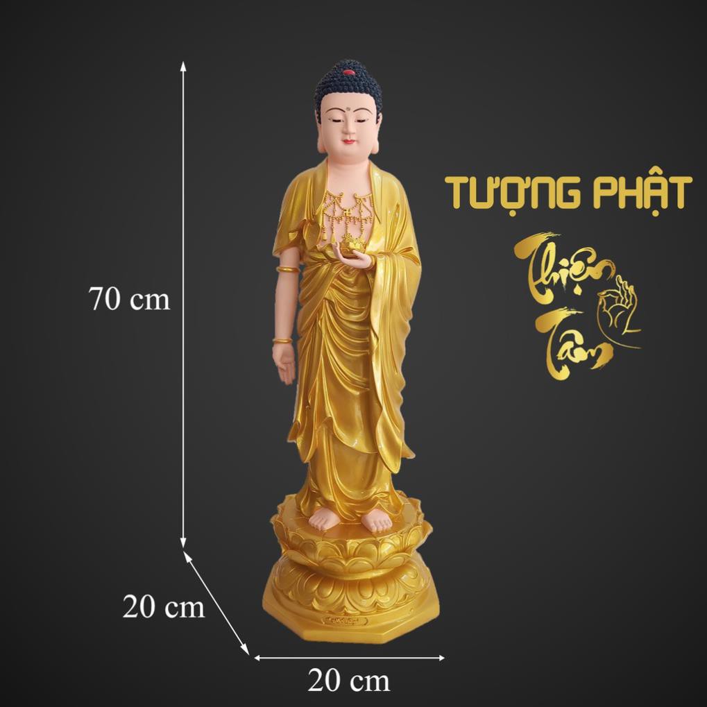 Tượng A Di Đà Phật cao 70cm – Đứng – Màu Vàng  023VD-PDD  - Tuong A Di Da Phat