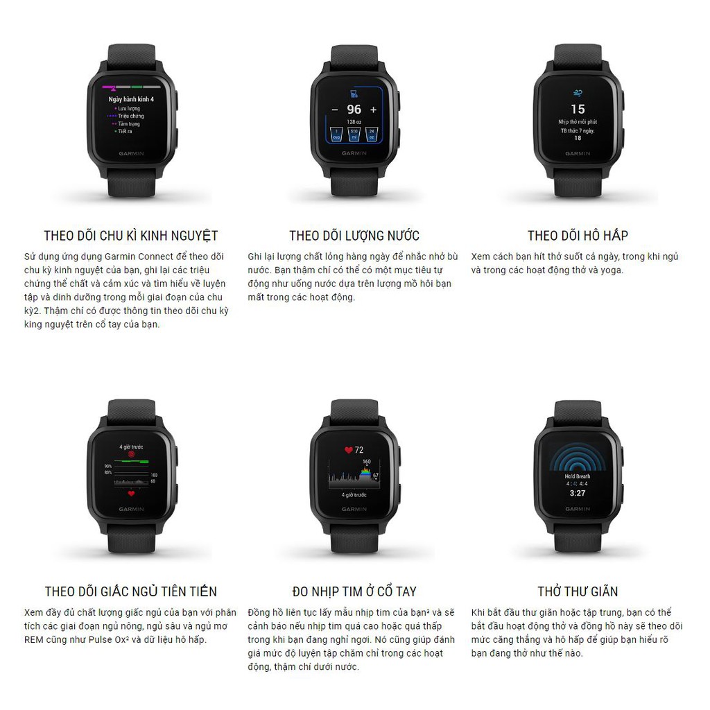 Đồng hồ thông minh Garmin Venu SQ Music - Hàng Chính Hãng - Bảo Hành 12 Tháng