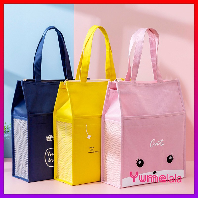 Túi Tote Anime style Hàn CAO CẤP - Có túi lưới đựng nước tiện lợi