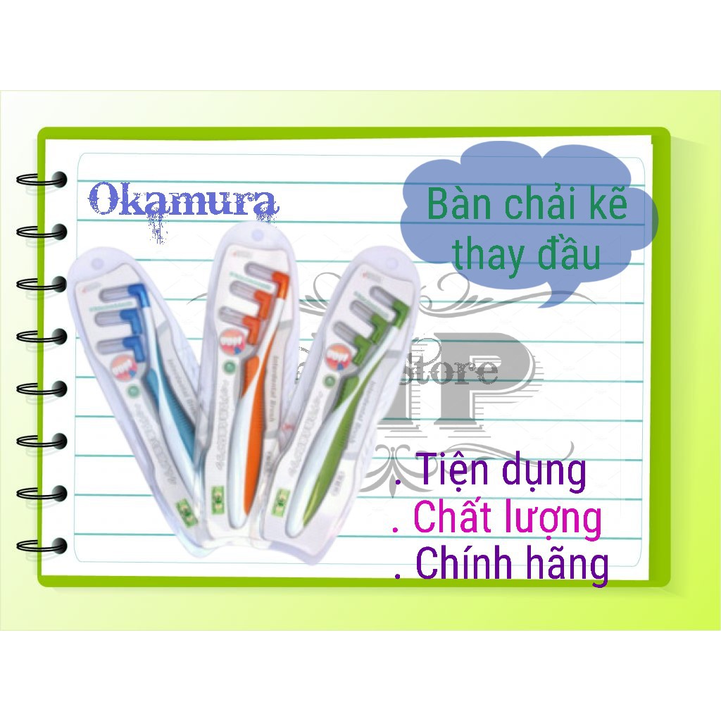 Okamura Bàn chải kẽ răng thay đầu chất lượng Nhật Bản