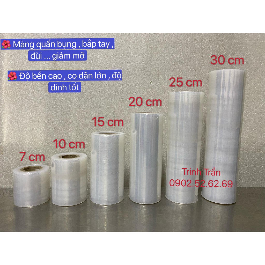 Màng quấn PE 25cm , quấn bụng, đùi , tay giảm béo, ủ tắm trắng, ủ tê , quấn hàng hóa.