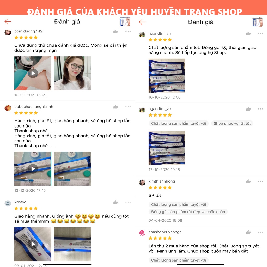 Serum Tinh Chất HA IMAGES Cấp Nước Làm Trắng Da Dùng Trong Spa Thẩm Mỹ Huyền Trang NANOCEE