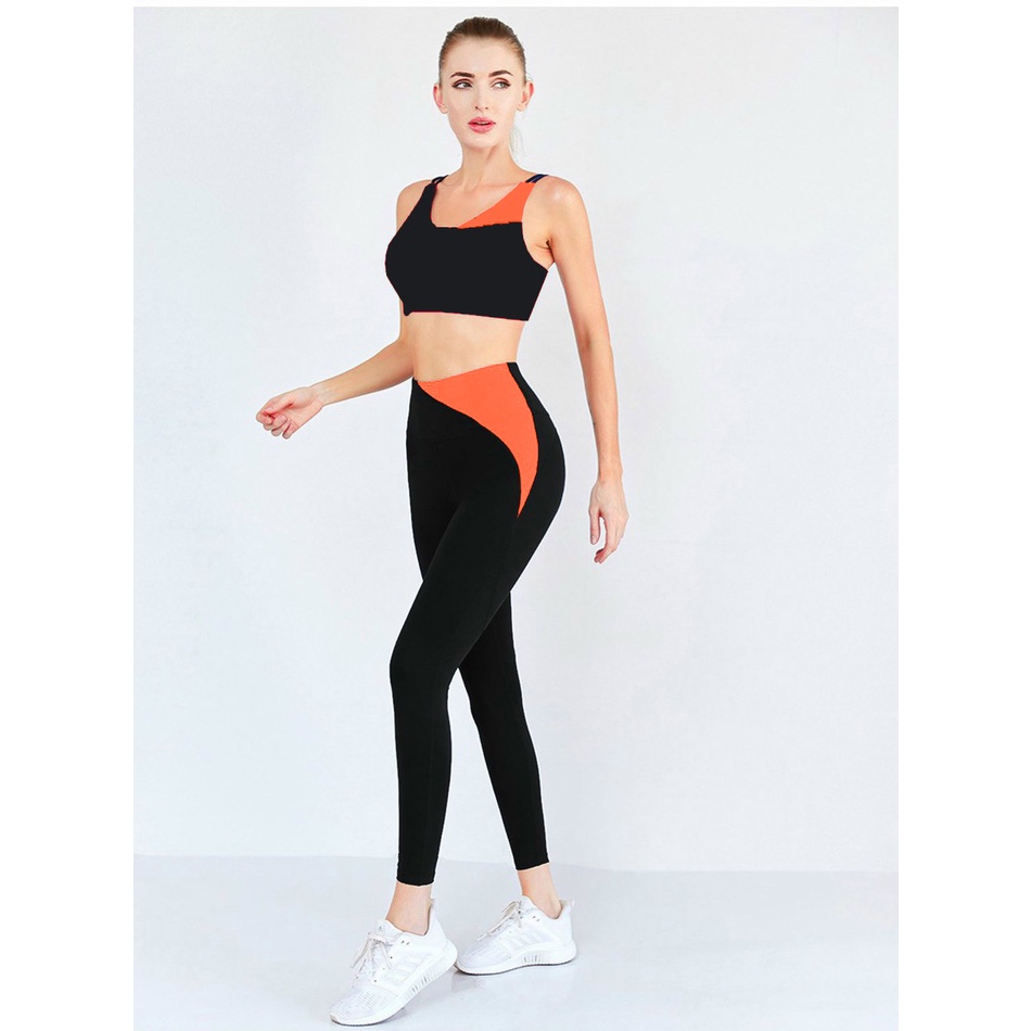Đồ Tập Gym Yoga Nữ Bộ Quần Dài Áo Bra Kèm Mút Cao Cấp Bin Sport BD133