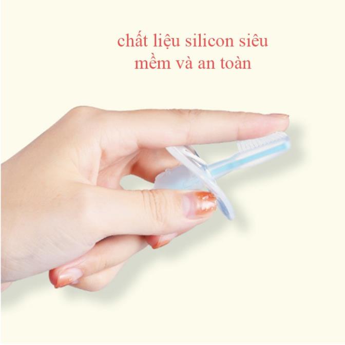 Bàn Chải Đánh Răng Silicon Cho Bé.Mềm Mại Có Đế Hút,Chống Nghẹn Cho Bé.BC01