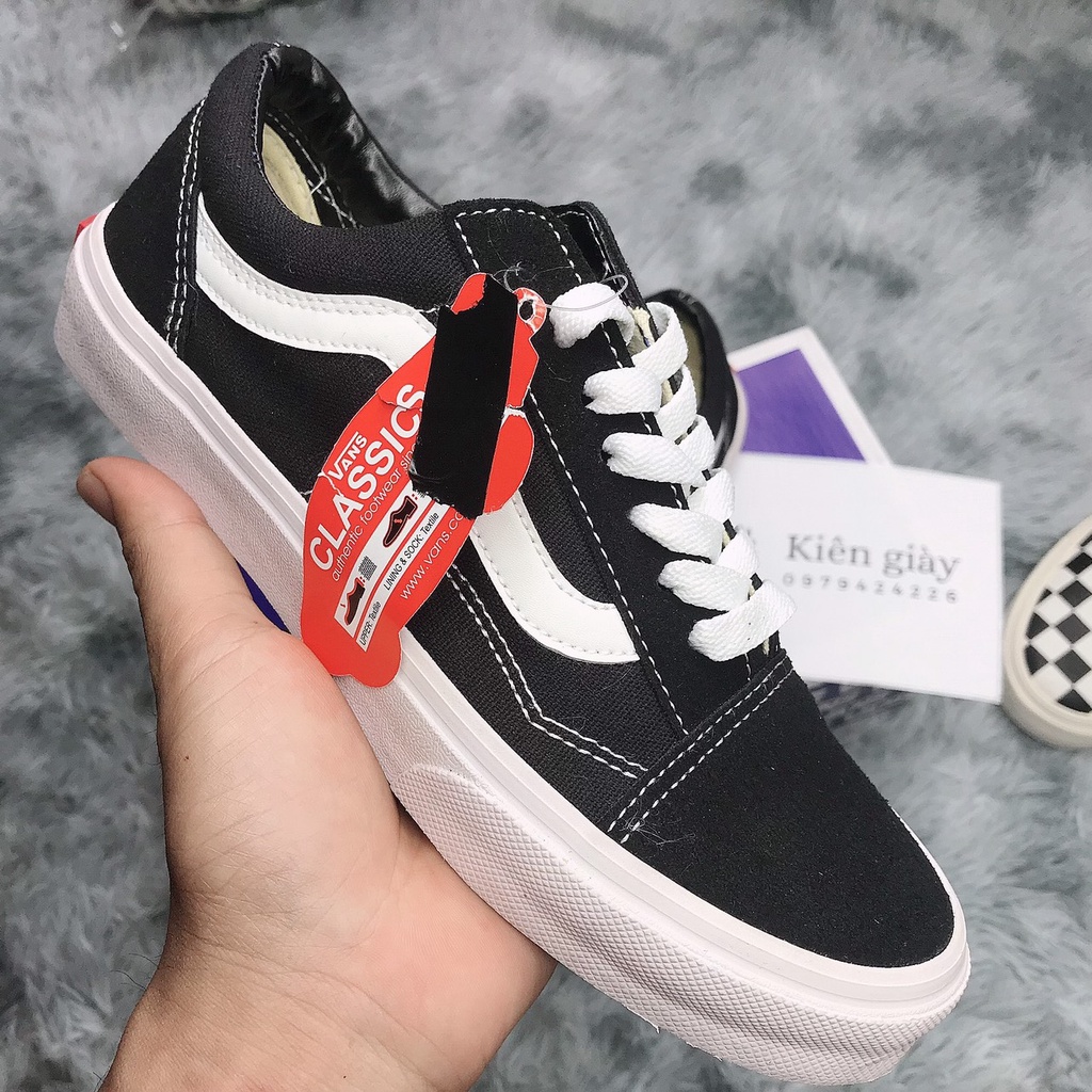 Giày thể thao, giày lười, Giày VANs Vault old skool đen da lộn đủ size nam nữ đủ size 36-43