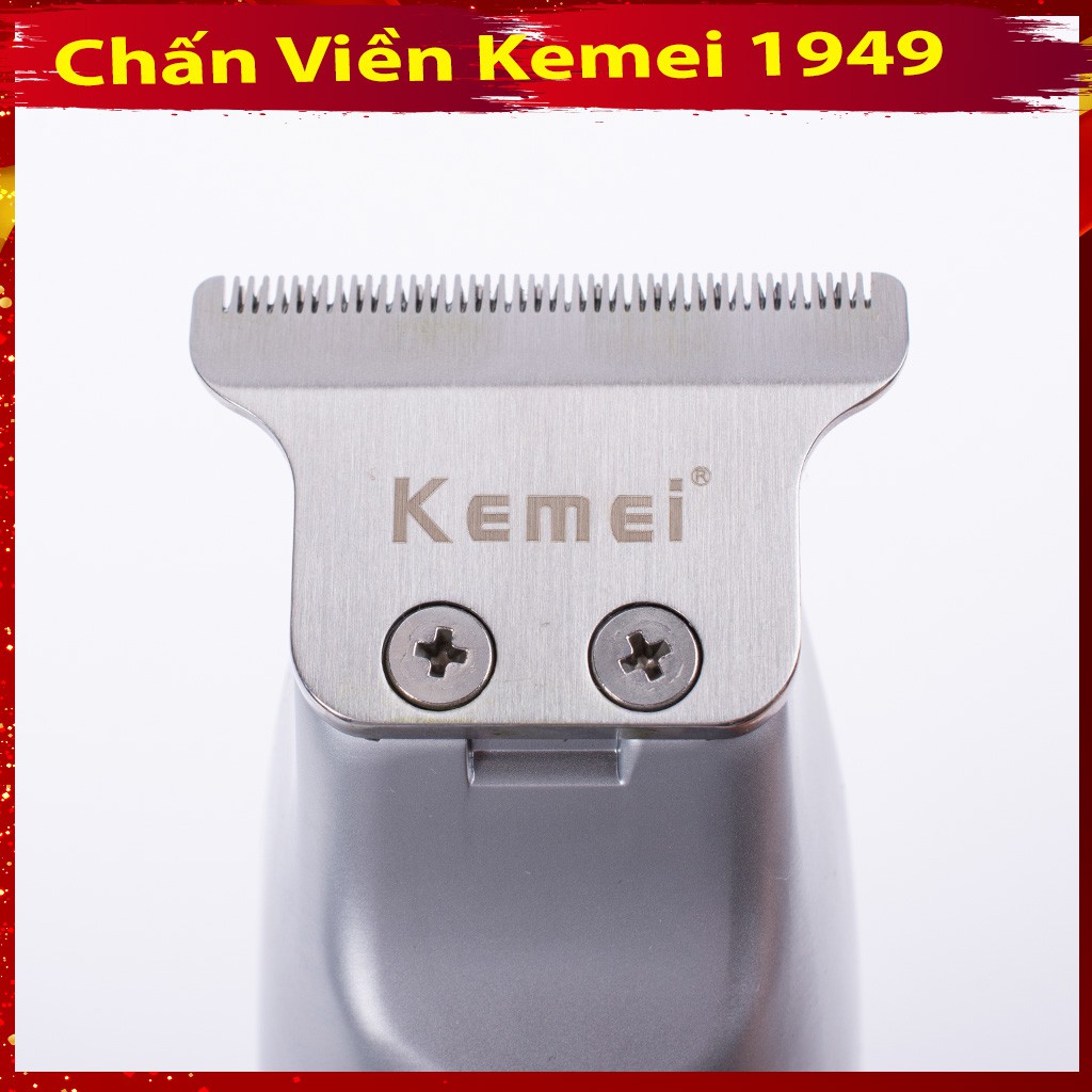 Tông Đơ Kemei 1949  Đẩy Chân Cạo Trọc Trắng Sạch - Bảo Hành 6 Tháng