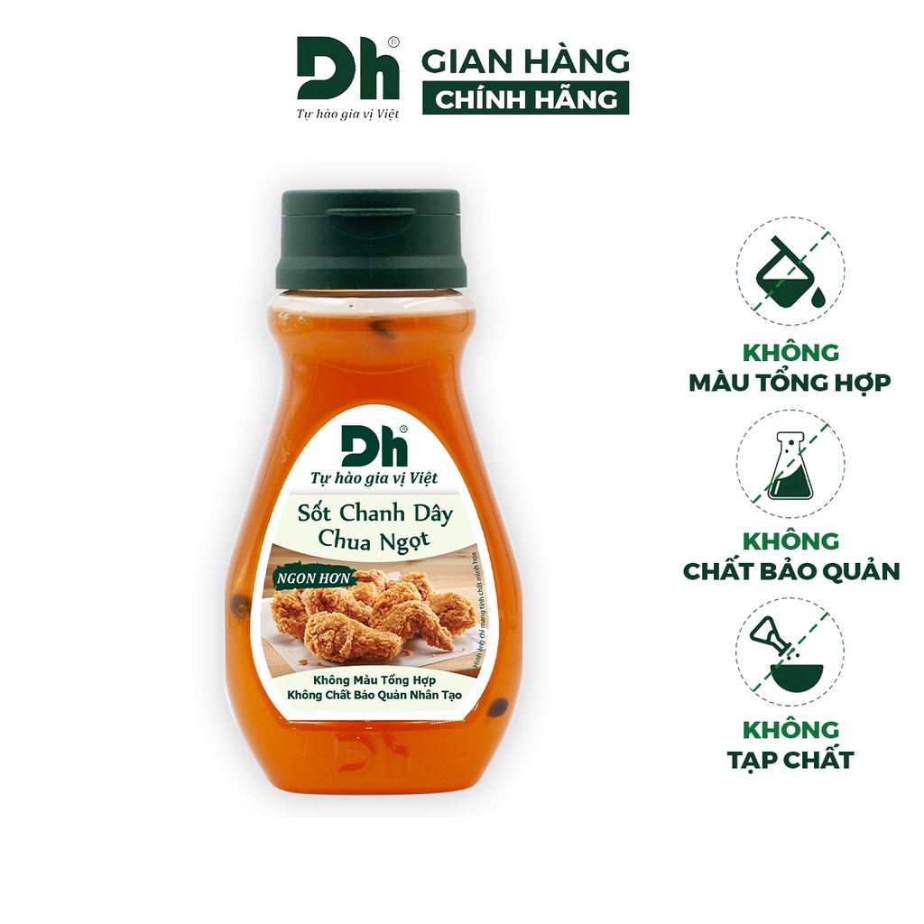 Sốt chanh dây chua ngọt DH Foods gia vị nước chấm đồ chiên nướng 200gr