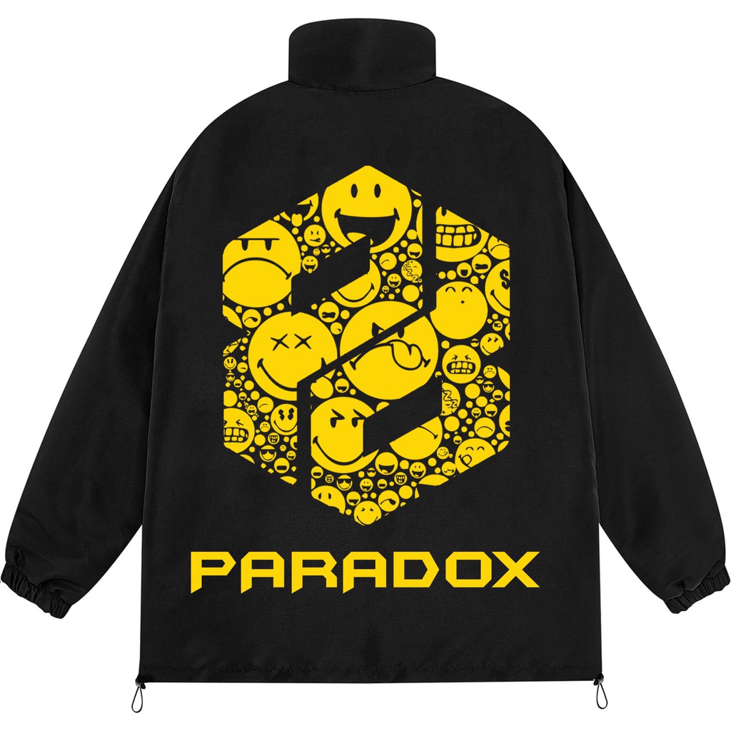 Áo khoác dù 2 lớp Paradox form rộng - Unisex - in hình - YELLOW SIMPER LOGO
