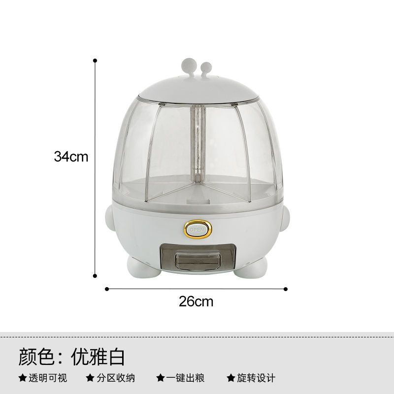 Thùng đựng gạo, ngũ cốc tai thỏ siêu xinh 5 ngăn chống ẩm mốc