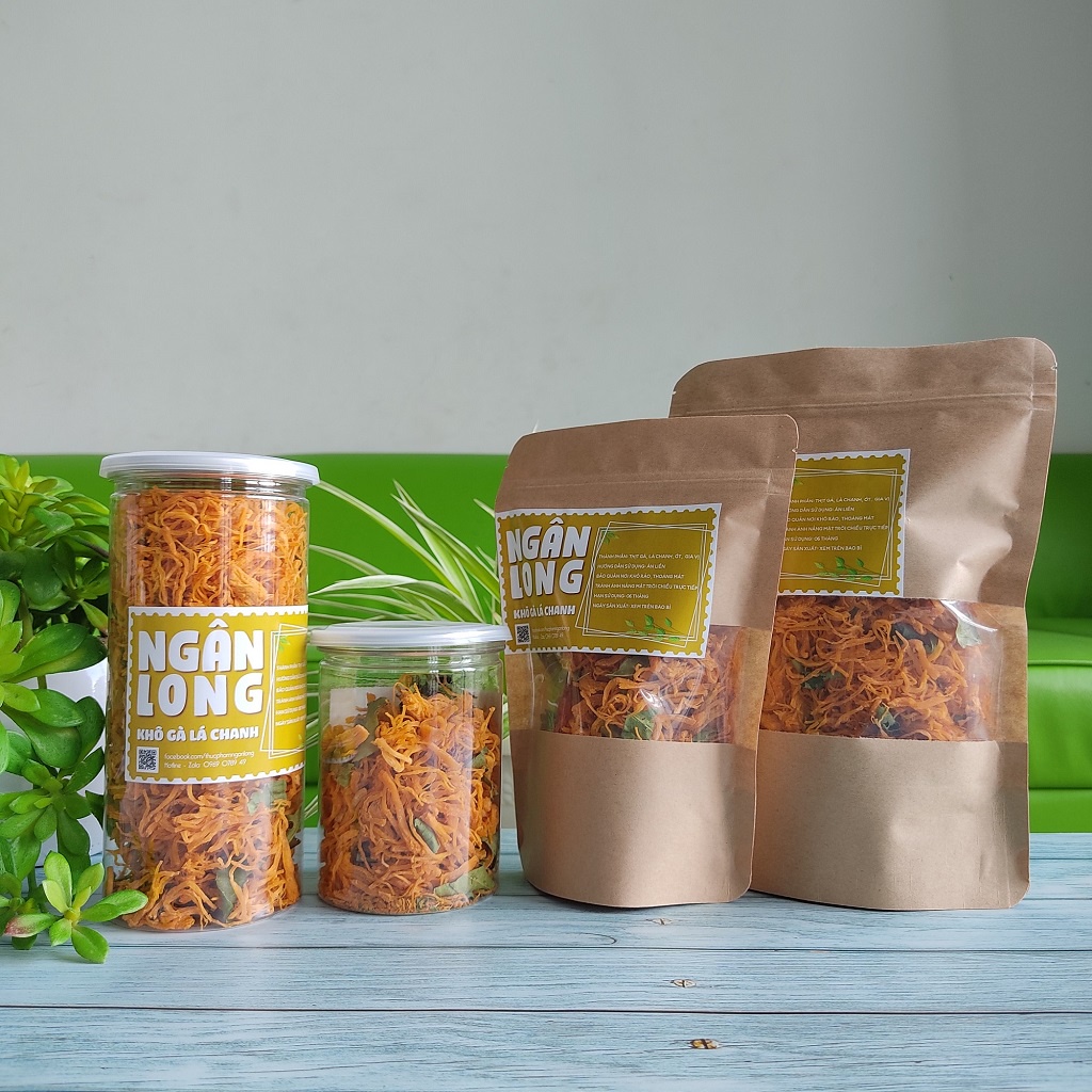 Khô Gà lá chanh Ngân Long - Thơm ngon Dinh dưỡng - Hủ PET 100g | 250g | BigBuy360 - bigbuy360.vn