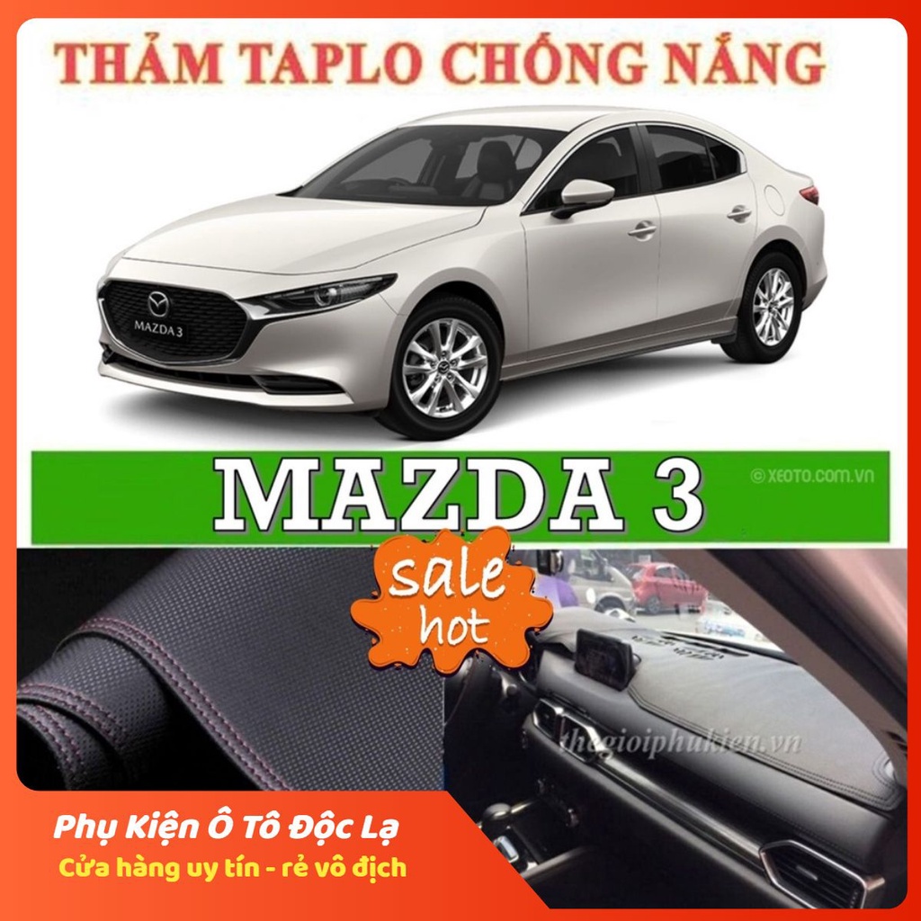 Thảm taplo Mazda CX8 2020 - 2021 vân Cacbon 3 lớp cao cấp, chống nóng, bảo vệ ô tô hiệu quả