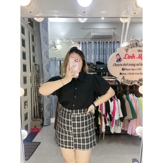SƠMI LỤA TAY BỒNG BIGSIZE LINH MÓM