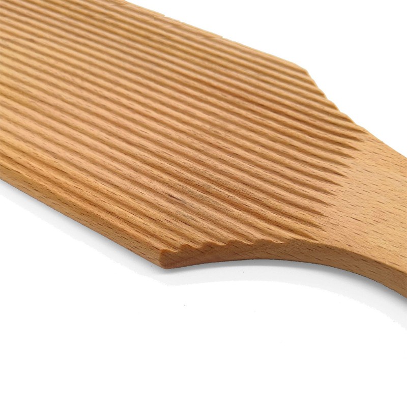 Tấm gỗ dùng món gnocchi pasta / mì họa tiết sọc dọc tiện dụng