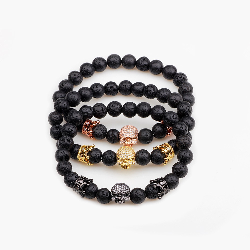 Vòng Tay Đá Núi Lửa Luân Xa Năng Lượng Mới | BigBuy360 - bigbuy360.vn