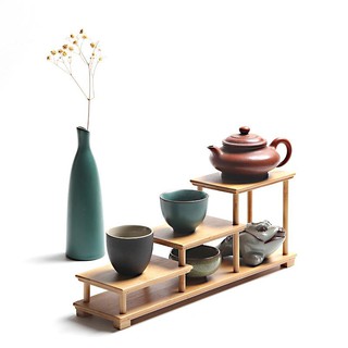 Kệ Gỗ Tre Trang Trí Nhiều Tầng