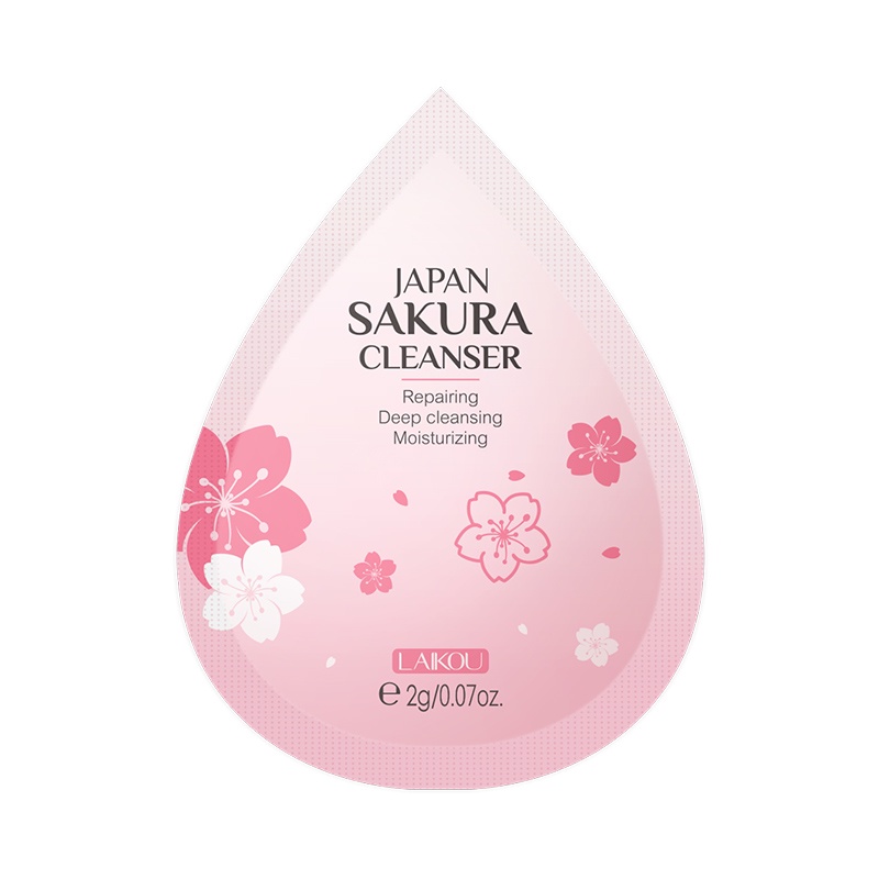 Sữa rửa mặt sakura Nhật Bản LAIKOU làm sạch sâu kiềm dầu 2g
