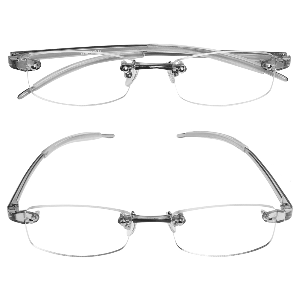 Kính mắt gọng kim loại trong suốt gọn nhẹ 1.00~4.0