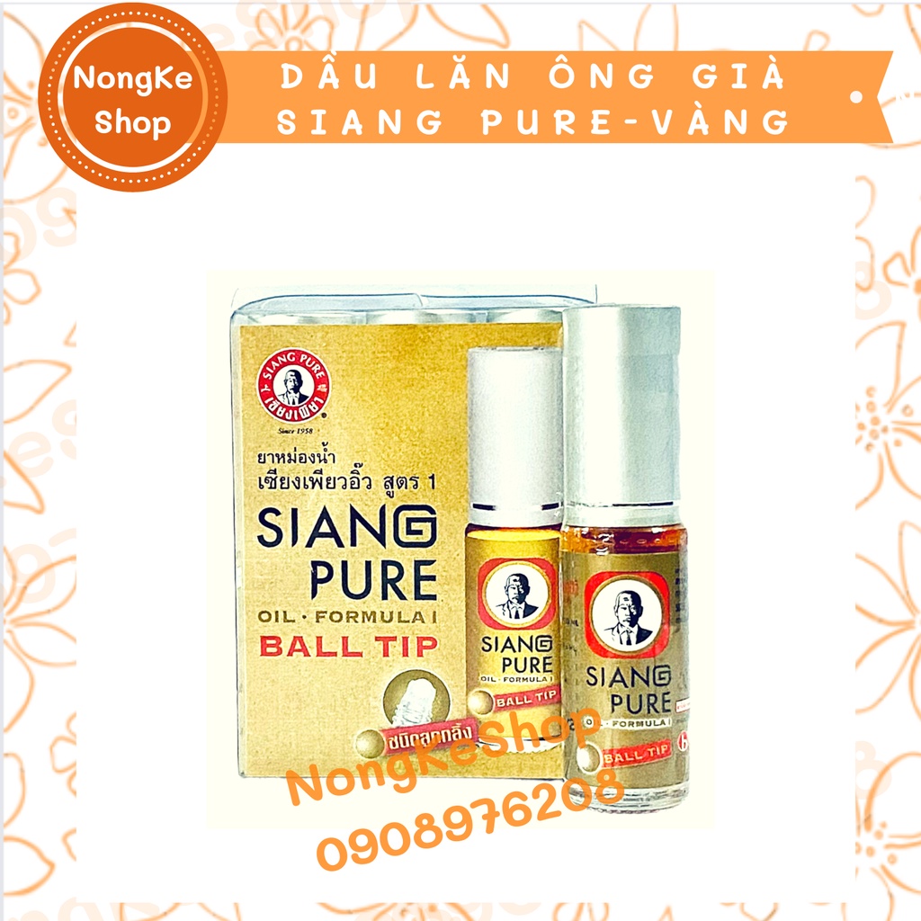 Dầu lăn ông già Vàng Siang Pure Ball Tip Thái Lan N.D