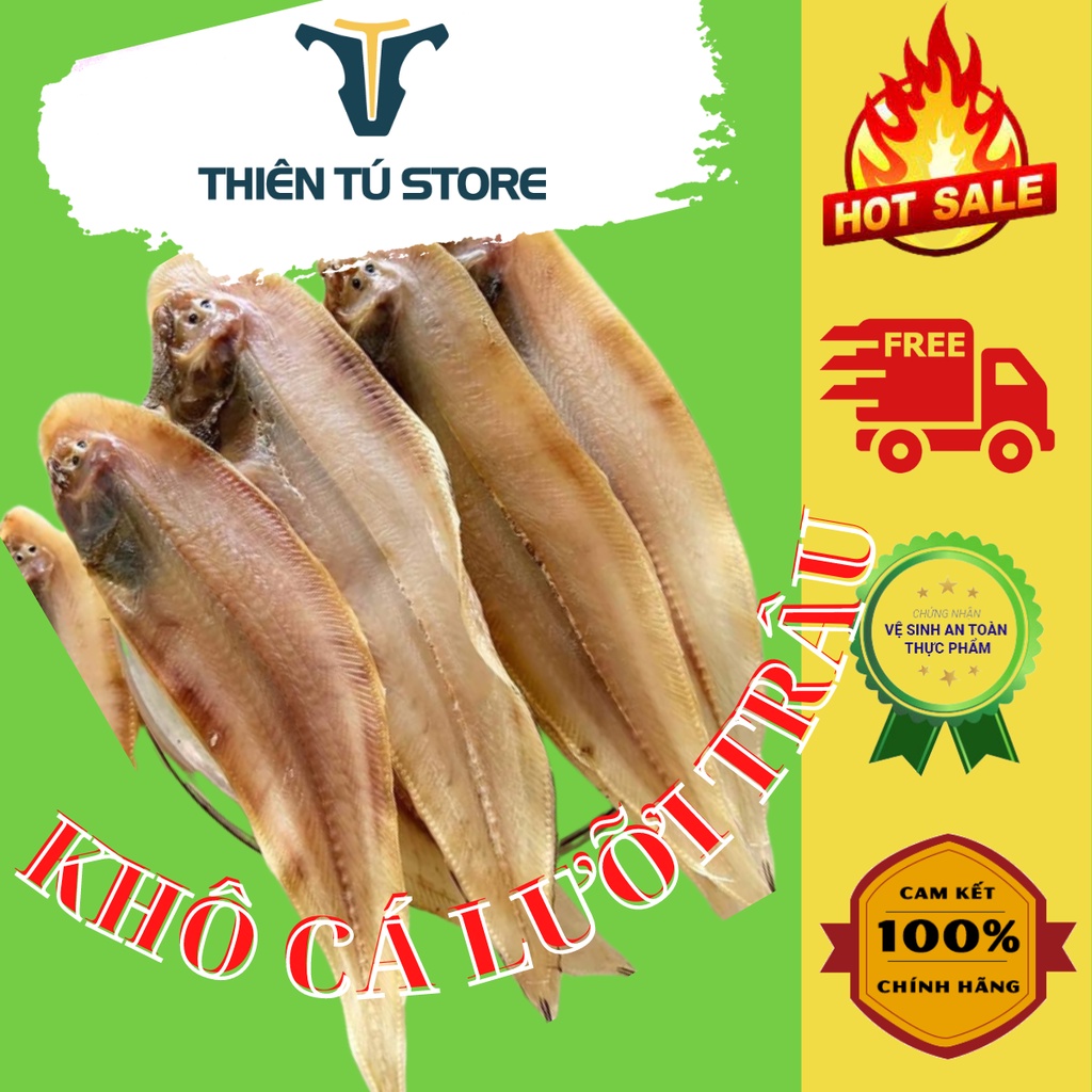 Khô cá lưỡi trâu Cà Mau loại 1 hảo hạng 500gr , hương vị đặc biệt , nhiều dinh dưỡng , an toàn vệ sinh , Thiên Tú Foods