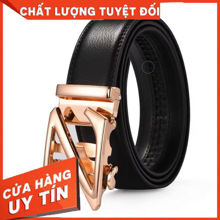 HÀNG CAO CẤP -  [HÀNG HIỆU] Thắt Lưng Da Nam Khóa Tự Động Chữ Z Cao Cấp Dây Nịt Nam Da Bò 100% Mạ Vàng Bạc Nam Tính  - H