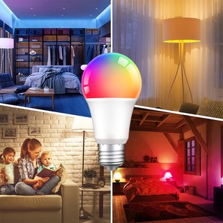 Zigbee3.0 Smart Light Bulb E27 Led Light Support Timing And Countdown Function Mutil Color Adjustable Smart Life Works With Google Assistant flower