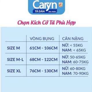 Tã dán Caryn siêu thấm  XL10