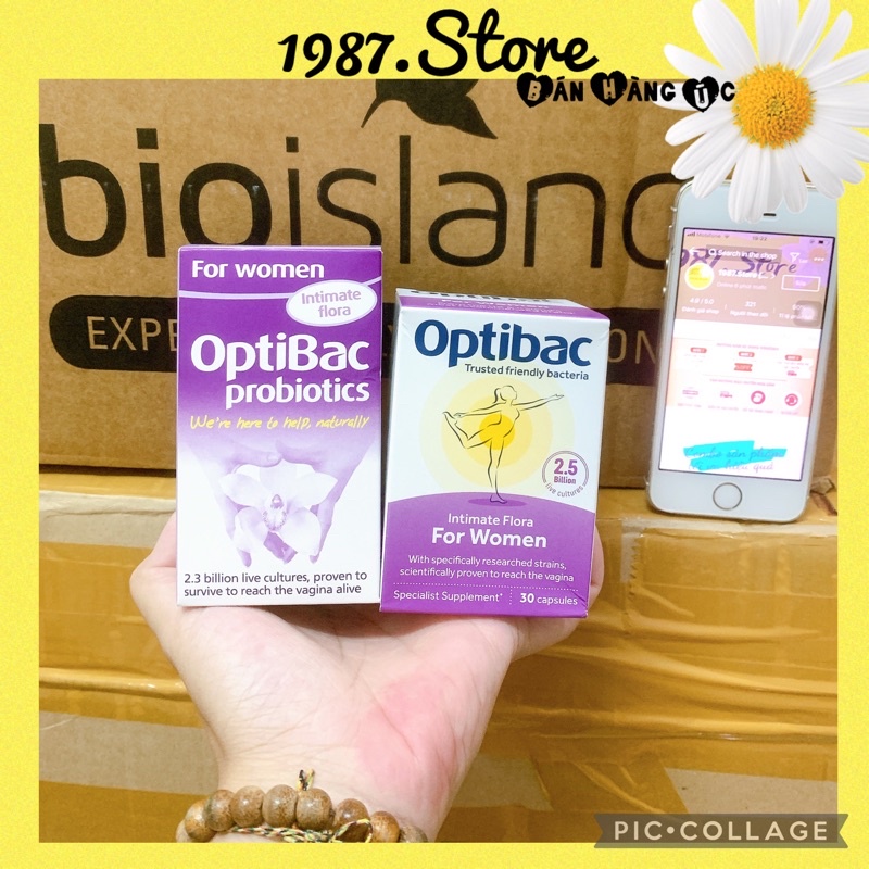 Men vi sinh Optibac tím Optibac Probiotics For Women 30v/90v, UK Anh Quốc