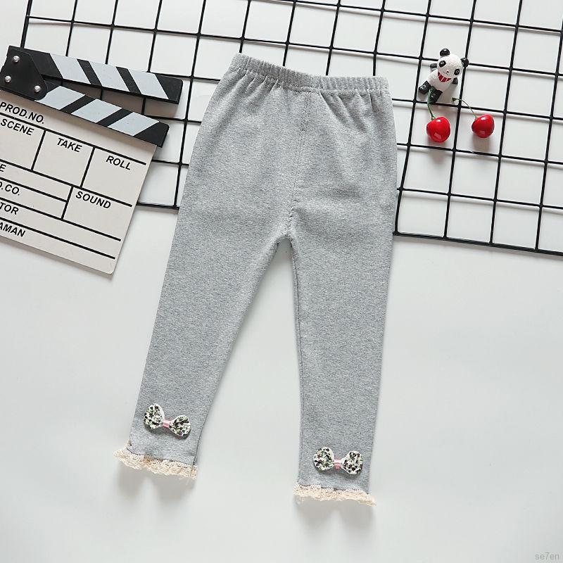 Quần Legging Màu Trơn Cho Bé Gái 6 Tháng - 4 Tuổi