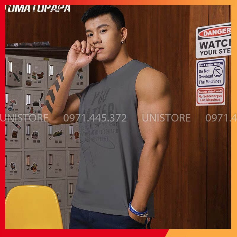 Áo tanktop gym sát nách ba lỗ bigsize nam SNTQ42