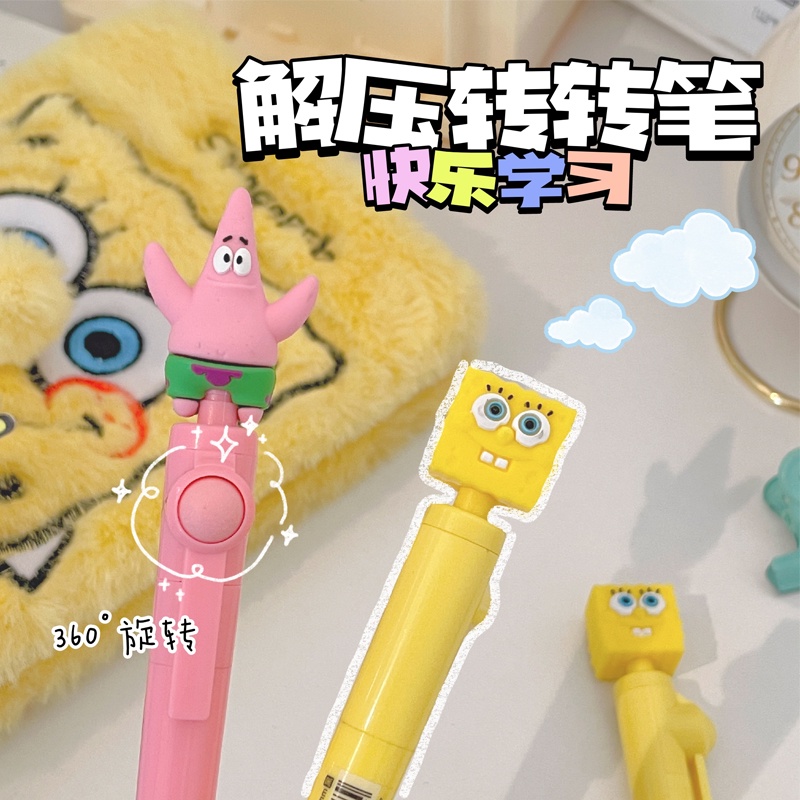 Bút Bi 0.5 Họa Tiết Hoạt Hình SpongeBob Dễ Thương Cho Bé