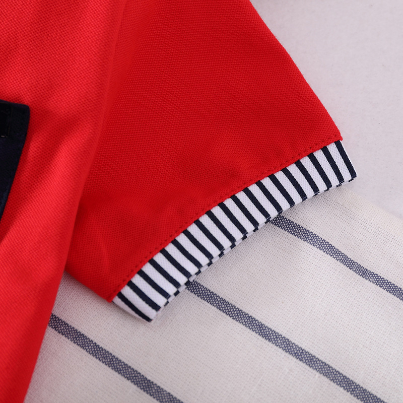 Áo Thun Polo Tay Ngắn Vải Cotton Mỏng Thời Trang Cho Bé Trai