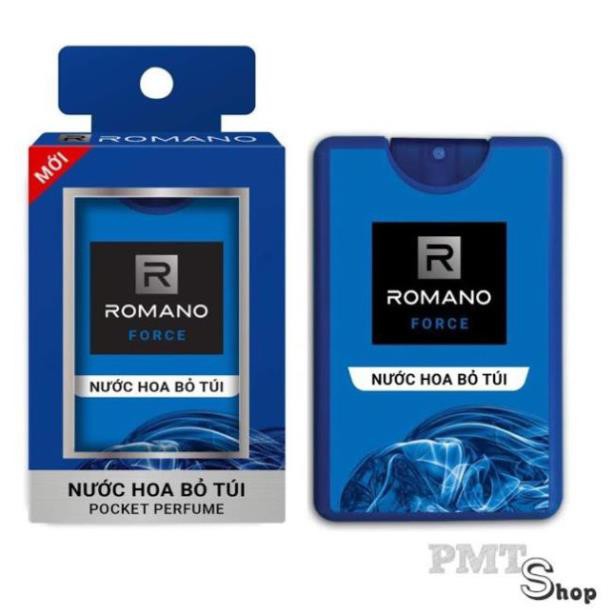 (Hàng KM) Xịt nước hoa bỏ túi Romano 18ml Vip Vision Pasion, Classic, Force, Attitude, Gentleman - 250 lần xịt