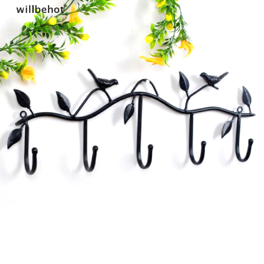 Set 5 Móc Sắt Treo Đồ Hình Chú Chim Cổ Điển Độc Đáo