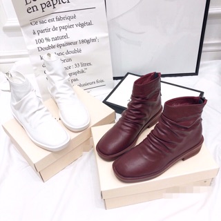 Giày boot nhăn cổ fullbox
