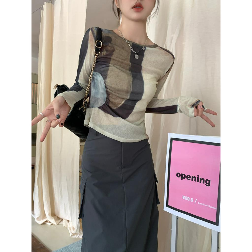 qkoole Áo Thun Cổ Tròn Chống Nắng Không Nhòe Ôm Dáng Phong Cách Mới Mùa Hè Cho Nữ