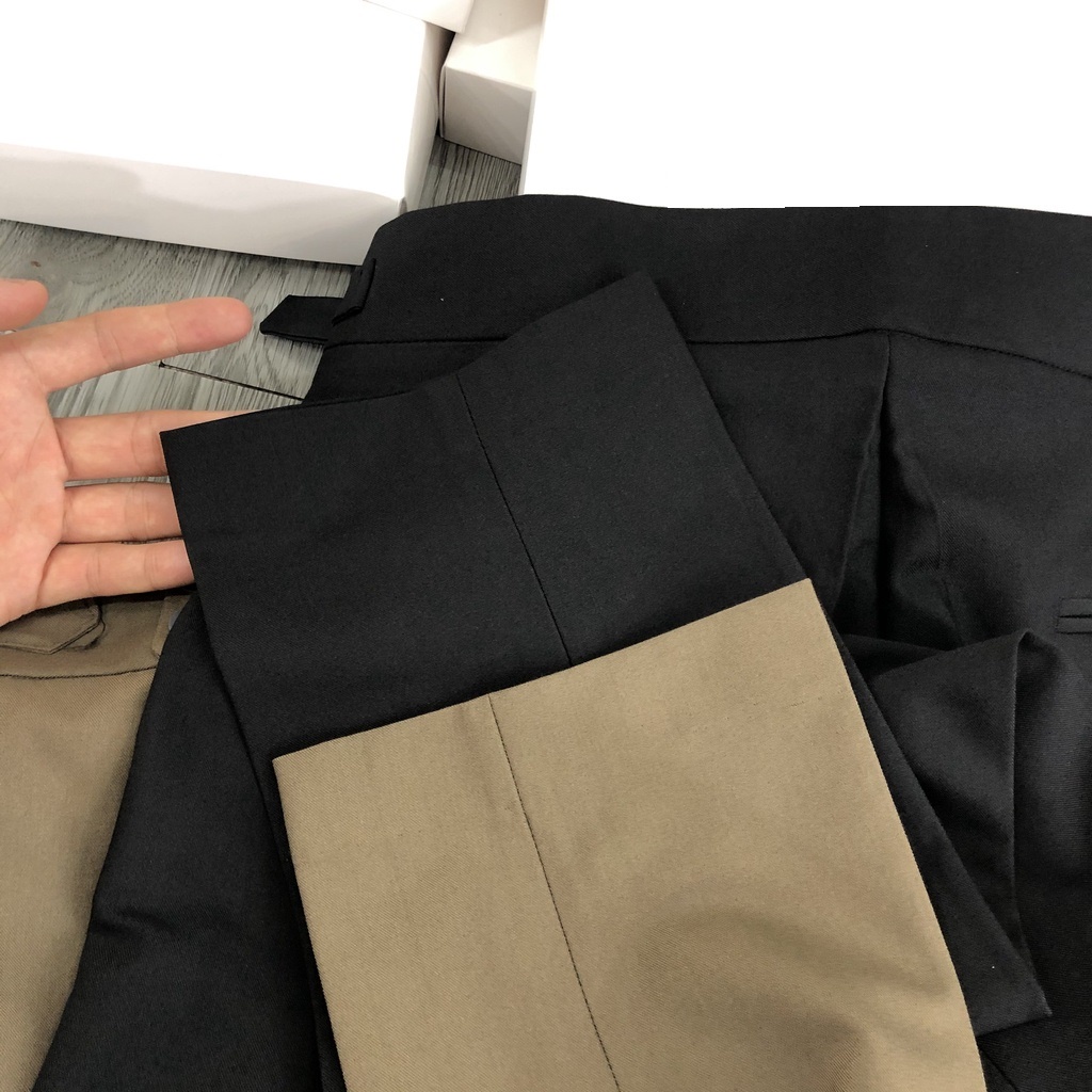 Quần Âu Nam KingJean Cạp Cao 2 Khuy Phong Cách Hàn Quốc Dáng Baggy Vải Hàn Cao Cấp KJ01