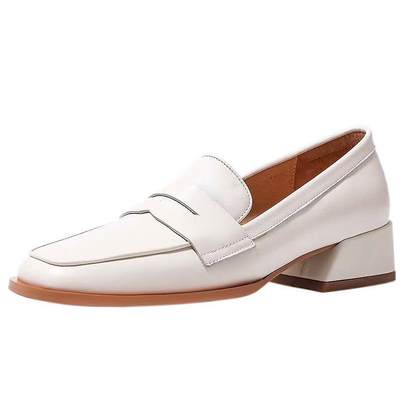 Giày Cao Gót Da Mềm Mũi Vuông Thời Trang Công Sở Cho Nữ