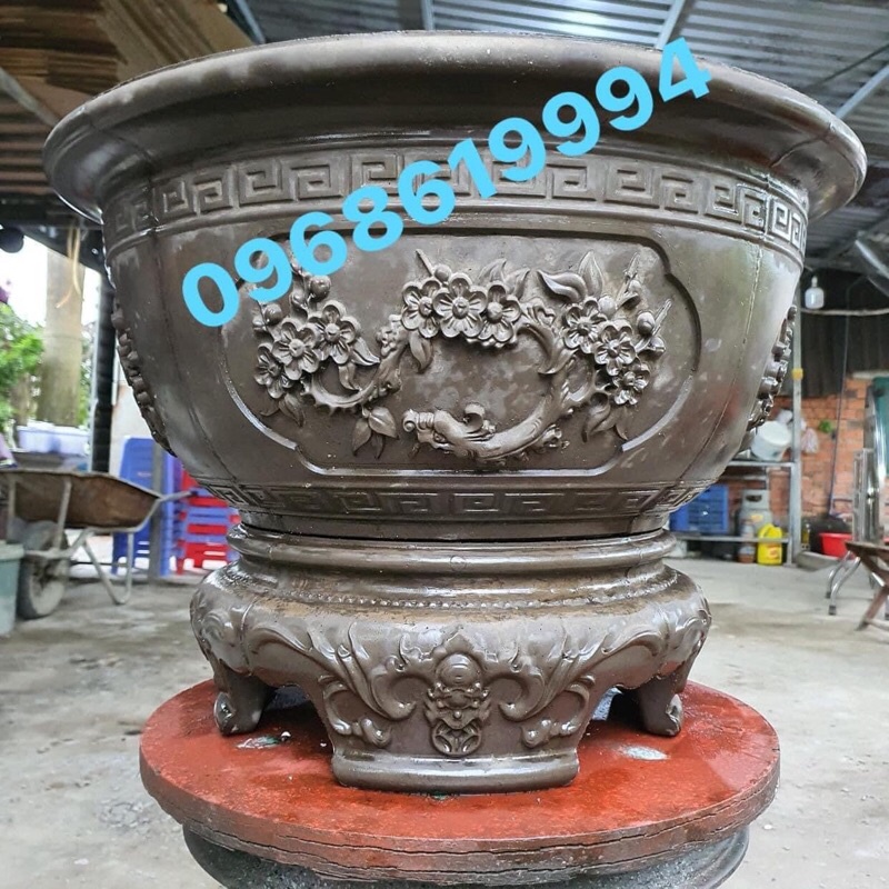 Khuôn đúc chậu tròn 60 đào rồng nhựa abs hàng việt nam dày dặn